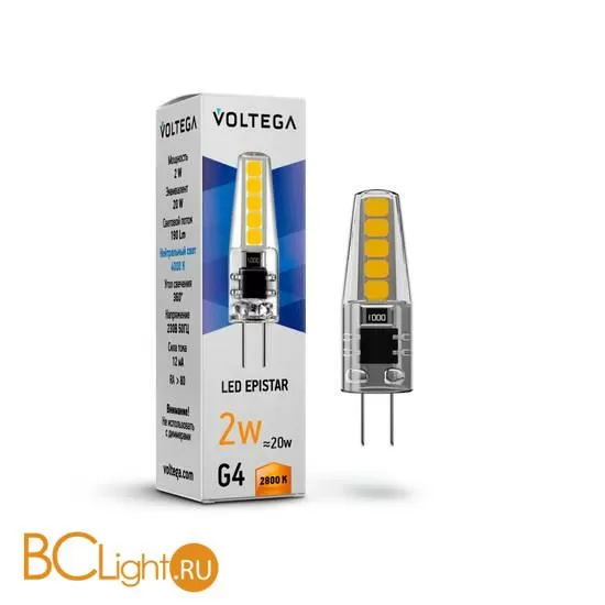 Лампа Voltega G4 LED 2W 170Lm 2800K VG9-K1G4warm2W 7144