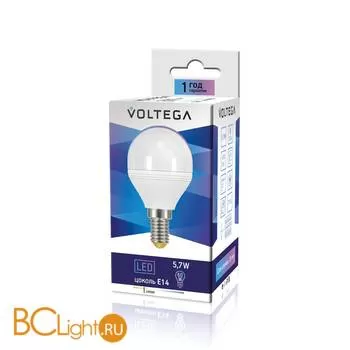 Лампа Voltega E14 LED 5.7W 2800K 500 Lm VG2-G2E14warm6W 4702 - Фото 0