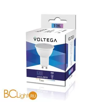 Лампа Voltega GU10 LED 6W 220V 2800K 450Lm VG2-S2GU10warm6W 4708 - Фото 0
