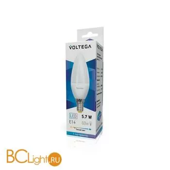Лампа Voltega E14 LED 5.7W 2800K 470Lm VG2-C2E14warm6W 5727 - Фото 0