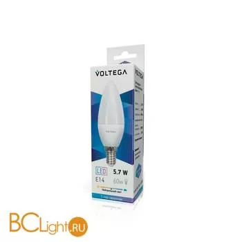 Лампа Voltega E14 LED 5.7W 4000K 480Lm VG2-C2E14cold6W 5728 - Фото 0