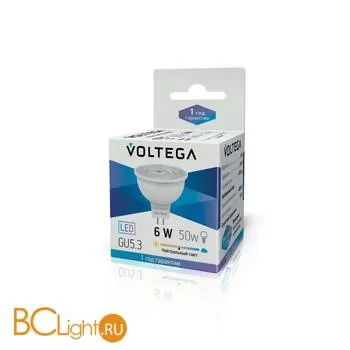 Лампа Voltega GU5.3 LED 6W 220V 4000K 450Lm VG2-S1GU5.3cold6W 5734 - Фото 0