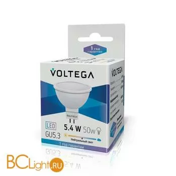Лампа Voltega GU5.3 LED 5W 4000K VG4-S2GU5.3cold5W 5752 - Фото 0