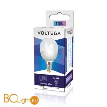 Лампа Voltega E14 LED 5.5W 2800K 450Lm VG3-G2E14warm6W 4720 - Фото 0