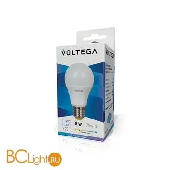 Лампа Voltega E27 LED 8W 2800K 750Lm VG4-A2E27warm8W 5753 - Фото 0