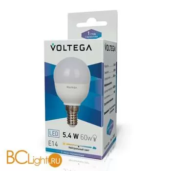 Лампа Voltega E14 LED 5,4W 4000K VG4-G2E14cold5W 5748 - Фото 0
