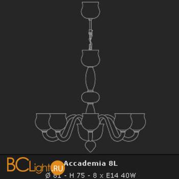 Люстра Voltolina Accademia 8L cristallo - Схема