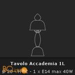 Настольная лампа Voltolina Accademia Lumetto Accademia 1L rossp - Схема