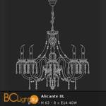 Люстра Voltolina Alicante 8L Oro - Схема