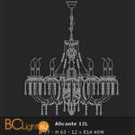 Люстра Voltolina Alicante 12L Oro - Схема