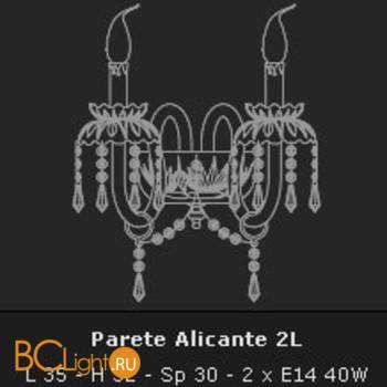 Бра Voltolina Applique Alicante 2L Oro - Схема