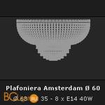 Потолочный светильник Voltolina AMSTERDAM plafoniera 60 Oro - Схема