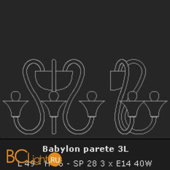 Бра Voltolina Applique Babylon 3L Nikel - Схема
