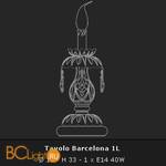 Настольная лампа Voltolina Lumetto Barcelona 1L Oro - Схема