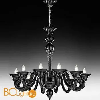 Люстра Voltolina Barena 12L nero cromo