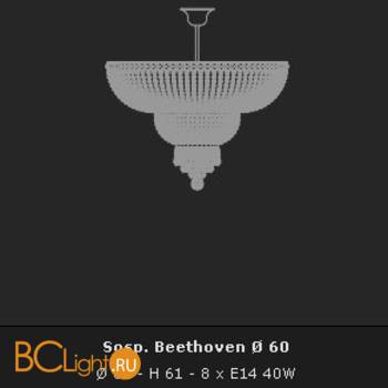 Потолочный светильник Voltolina Beethoven sospensione 60 Oro - Схема