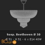 Потолочный светильник Voltolina Beethoven sospensione 50 Oro - Схема