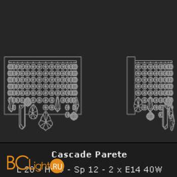 Настенный светильник Voltolina Cascade Applique Cascade NIKELATA - Схема