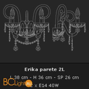 Бра Voltolina Applique Erika 2L dor - Схема