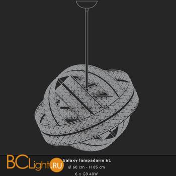 Потолочный светильник Voltolina Galaxy diam. 60 cromo - Схема