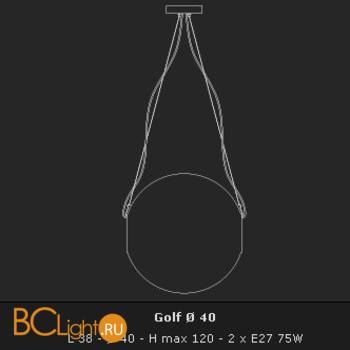 Подвесной светильник Voltolina Sospensione Golf 40 - Схема