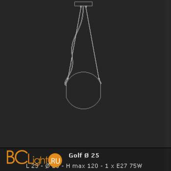 Подвесной светильник Voltolina Sospensione Golf 25 - Схема