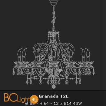 Люстра Voltolina Granada 12L Oro - Схема