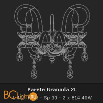 Бра Voltolina Applique Granada 2L Oro - Схема