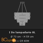 Подвесной светильник Voltolina I Do Sosp. I Do diam. 73 H59 CRISTALLO - Схема