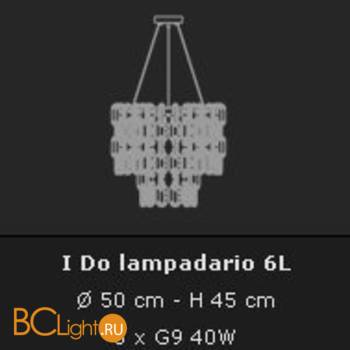 Подвесной светильник Voltolina I Do Sosp. I Do diam. 50 H45 CRISTALLO - Схема