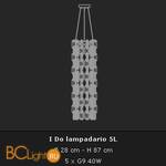 Подвесной светильник Voltolina I Do Sosp. I Do diam. 28 H87 CRISTALLO - Схема