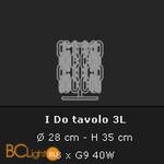 Настольная лампа Voltolina I Do Lumetto I Do H35 CRISTALLO/COLORE - Схема