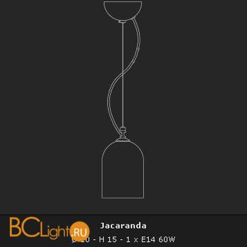 Подвесной светильник Voltolina JACARANDA Sosp. pendel acciaio ELEGANZA - Схема