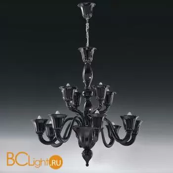 Люстра Voltolina Laguna 8+4L Nero