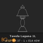 Настольная лампа Voltolina Lumetto Laguna 1L CRISTALLO - Схема