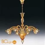 Люстра Voltolina Laguna 8L braccia vs basso AMBRA NIKELATA