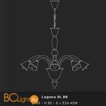 Люстра Voltolina Laguna 8L braccia vs basso AMBRA NIKELATA - Схема