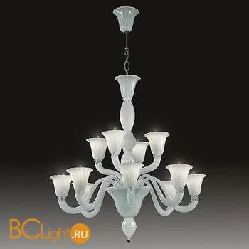 Люстра Voltolina Laguna 8+4L BIANCO NIKELATA