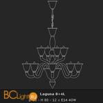 Люстра Voltolina Laguna 8+4L BIANCO NIKELATA - Схема