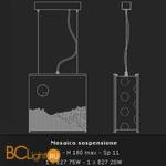 Подвесной светильник Voltolina Mosaico sospensione Inverno - Схема