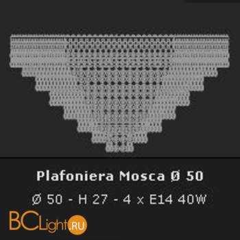 Потолочный светильник Voltolina Mosca plafoniera 50 Oro - Схема