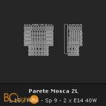 Бра Voltolina Applique Mosca 2L Oro - Схема