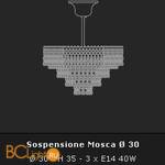 Потолочный светильник Voltolina Mosca Sosp. Mosca 30 dor - Схема