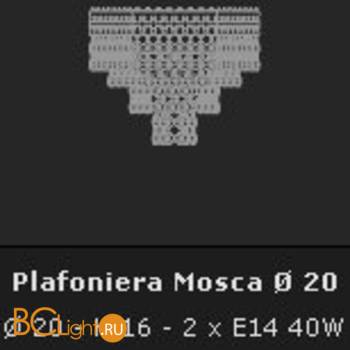 Потолочный светильник Voltolina Mosca Plaf. Mosca 20 dor - Схема