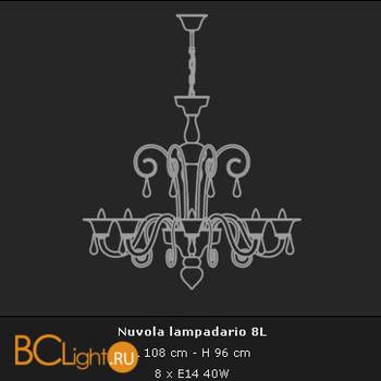 Люстра Voltolina Venice Nuvola 8L BIANCO - Схема