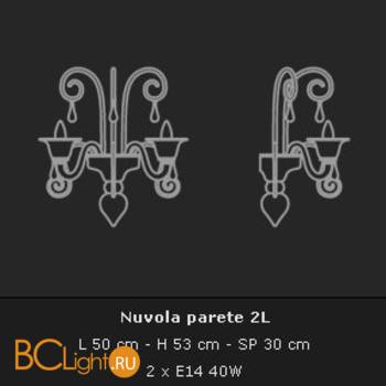 Бра Voltolina Venice App. Nuvola 2L Nero - Схема