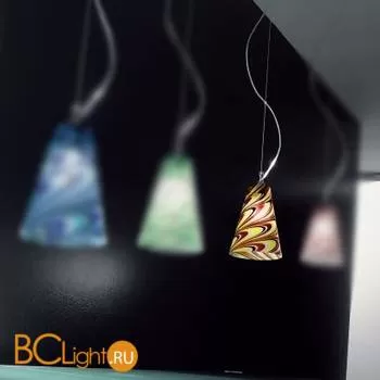 Подвесной светильник Voltolina Sospensione Onda 16 Giallo/rosso