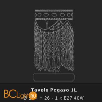 Настольная лампа Voltolina Lumetto Pegaso 1L Oro - Схема