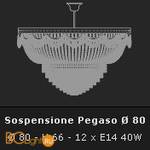 Потолочный светильник Voltolina Pegaso Sosp. Pegaso 80 dor - Схема