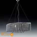 Подвесной светильник Voltolina Sospensione Rainbow ovale cristallo-nero